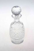 Waterford cut crystal decanter, 26cm.