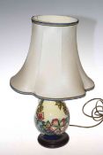 Moorcroft table lamp with shade.