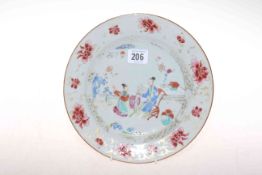 18th Century famille rose plate.