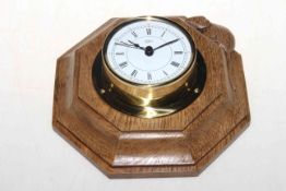 Robert Thompson of Kilburn 'Mouseman' clock, 19cm.