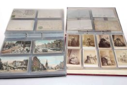 Postcard album including railway station, Middlesbrough, Brittain and Wright, Transporter Bridge,