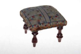 Small turned leg stool.