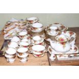 Royal Albert Old Country Roses tea and dinnerwares.