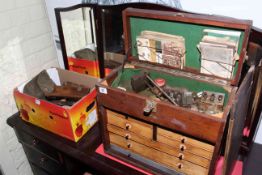 Box of tools with a vintage engineers chest.