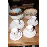 Collection of ceramics including Shelley teaware, Crown Devon, etc.