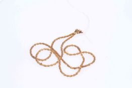 9 carat gold fancy twist link necklace.