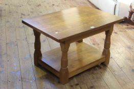 Colin Almack 'Beaverman' rectangular coffee table with undershelf, 76cm by 51cm.