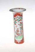 Oriental vase with floral and bird design, 24cm.