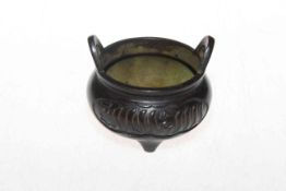 Chinese bronze censor, with character mark to base, 10cm diameter.