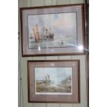 John Sutton, Boats on the Water, watercolour, signed lower right,