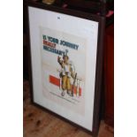 Framed poster print 'Is Your Journey Really Necessary'.