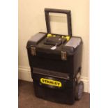 Stanley portable tool box and tools.