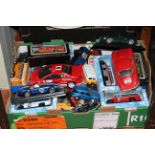Collection of boxed and other model vehicles.