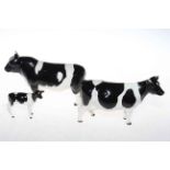 Beswick Friesian Cow, Bull and Calf (3).