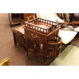 Mahogany tray topped glazed door cocktail cabinet.