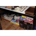 Games, board games, cigarette cards, rugby programmes, Airfix.