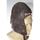 Vintage Air Ministry flying helmet with label A.M. 22c/65.