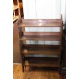 Early 20th Century oak four tier open bookcase, 117cm by 84cm.