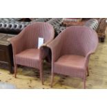 Pair Lloyd Loom bedroom chairs.