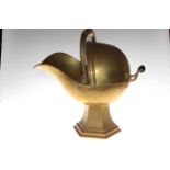 Brass coal helmet with swing handle, 50cm.