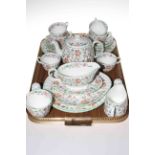 Twenty eight pieces of Minton Haddon Hall tea and dinnerware.