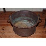 Large copper swing handled log bin.