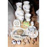 Assortment of Aynsley Cottage Garden, picture, china and netsukes.