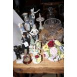 Collection of Lladro, Nao, Royal Worcester, Robert Harrop, Royal Doulton and cut crystal.