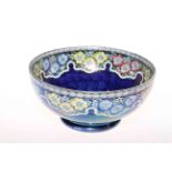 Maling lustre fruit bowl, 21cm diameter.