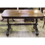 Early Victorian rosewood library/centre table,