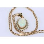 9 carat gold necklace with pendant.