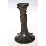 Antique bronze trumpet shaped vase, 21cm.