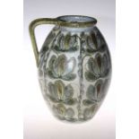 Large vintage Denby Studio Pottery Glyn College vase jug, 29.5cm.