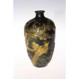 WITHDRAWN - Chinese Kangxi bronze and gilt highlighted vase,