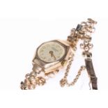 Ladies 9 carat gold bracelet watch.