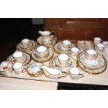 Forty three pieces of Hammersley Queen Anne table china including sweet dish, jug and bowl, cups,