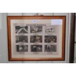WWII British bombers attacking Germany ARP poster, framed.