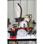 Vintage Mickey Mouse, pair of book ends, Art Deco deer lamp, ceramics, etc.