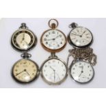 Collection of pocket watches.
