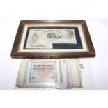 Loose German banknotes,