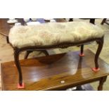 French style tapestry top stool on cabriole legs.