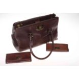 Two Mulberry purses, leather handbag, and Osprey handbag (4).