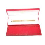 Les Must De Cartier ladies fountain pen, boxed with papers and ink cartridges.