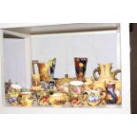 Collection of Aynsley Orchard Gold, Leonardo and other fruit painted ceramics including teapots,