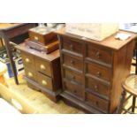 Hardwood eight drawer chest and hardwood four drawer chest (2).