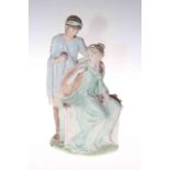 Two Wedgwood limited edition classical groups, 'Adoration' and 'Peace and Friendship'.