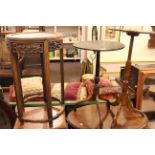 Chinese burr and hardwood circular plant stand,