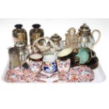 Tray of Oriental ceramics, etc.