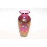 Okra Richard Golding vase with iridescent finish.