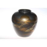 Large Japanese bronze vase,